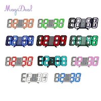 Đồng hồ treo tường kỹ thuật số MagiDeal Hiển thị nhiệt độ Màn hình lớn Đồng hồ Mini Đồng hồ treo tường LED