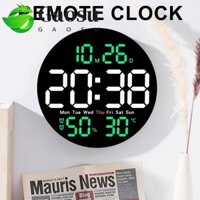 Đồng hồ treo tường LED 10 Inch GAOSU, Điều khiển từ xa Nhiệt độ / Màn hình độ ẩm treo Đồng hồ kỹ thuật số, Màn hình lớn Tự động làm mờ ngày / tuần Đồng hồ điện tử treo tường Văn phòng