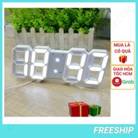 Đồng Hồ Treo Tường Led Điện Tử 3D Cao Cấp - Báo Thức & Đo Nhiệt Độ - Đồng hồ trang trí cho phòng khách phòng ngủ