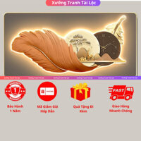 Đồng Hồ Treo Tường LÔNG VŨ Melli In UV 5D Cao Cấp Trang Trí Nhà Cửa, Trang Trí Phòng, Decor Phòng