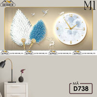 Đồng Hồ Treo Tường "LÔNG VŨ" In UV 5D Cao Cấp, Giá tại xưởng