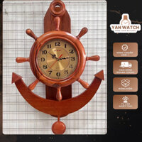 Đồng Hồ Treo Tường Mỏ Neo Gỗ Siêu Bền Gỗ Cực Dày, Kích Thước Lớn, Decor Trang Trí Nhà Cửa