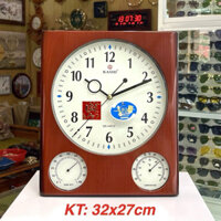 Đồng hồ treo tường N39 CHÍNH HÃNG KASHI Chính Xác Đến Từng Giây. Đo Nhiệt Độ và Độ Ẩm (Tự cảm ứng)