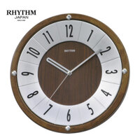 Đồng hồ treo tường Nhật Bản Rhythm CMG991NR06, dùng pin AA x 1, KT 32.5 x 4.5cm, trọng lượng 980g, vỏ gỗ, màu nâu