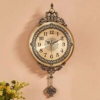 Đồng hồ treo tường phong cách tân cổ điển, đồng hồ treo tường quả lắc phong cách sang trọng