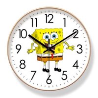 Đồng hồ treo tường phòng khách im lặng SpongeBob đồng hồ giáo dục sớm đồng hồ treo tường đồng hồ quartz chính xác im lặng