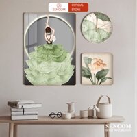 Đồng hồ treo tường phòng khách độc đáo SENCOM, trang trí decor phong cách Bắc Âu -TG12