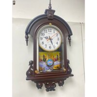 Đồng Hồ Treo Tường quả lắc F79 Phong Cách Cổ Điển Sang Trọng - màu nâu đen mang lại sự ấm cúng - thiết kế tinh tế