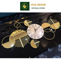 Đồng Hồ Treo Tường Trang Trí Vòng Tròn Thiết Kế Bắc Âu Tráng Gương Lianzhang JJT Viva Decor V2320