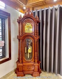 Đồng Hồ Tứ Trụ Vát Gỗ Hương Đá cao 2M35 HD6600