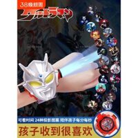 Đồng hồ Ultraman phiên bản trẻ em, đồ chơi phát sáng Zero, chiếu Elsa Princess, đồng hồ điện tử cho bé trai và bé gái từ 3 đến 6 tuổi