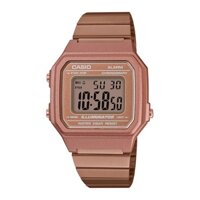 Đồng hồ unisex Casio B650WC-5A dây thép không gỉ, màu rose gold, chống nước 50m, hàng chính hãng