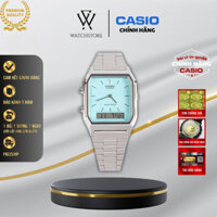 Đồng Hồ Unisex Casio AQ-230A-2A2MQYDF Màu Xanh Dương Kính Nhựa 38.8mm Chống Nước Dây Kim Loại Chính Hãng - WATCHSTORE