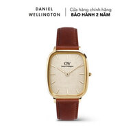 Đồng hồ UNISEX Daniel Wellington Vintage dây da - DW00100839 Marlon Watch Mặt họa tiết vải Linen 32x36.3mm