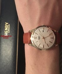 Đồng hồ unisex Henry London HL39-S dây da nhiều màu Sale off