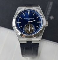 Đồng hồ Vacheron Constantin 6000V Replica 11 màu xanh blue dây da 42,5mm