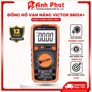 Đồng hồ vạn năng hiện số Victor VC9801A+