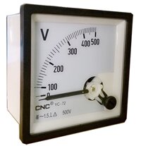 Đồng hồ Vol CNC 500V Size 96x96