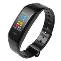 Đồng hồ vòng tay thông minh theo dõi sức khỏe đo nhịp tim C18 (Đen)