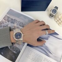 Đồng hồ vuông nam doanh nhân với dây thép, vàng dát kim cương, sang trọng nhẹ nhàng, cao cấp, thanh lịch, đa năng, đơn g