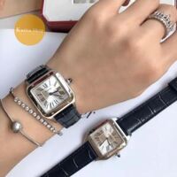 Đồng Hồ Vuông Santos Mới Của Kajia Đồng Hồ Đeo Tay Thắt Lưng Nữ Thời Trang Đơn Giản Đồng Hồ Nữ Dễ Phối Khí Chất