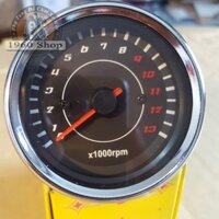 ĐỒNG HỒ XE MÁY CAFE RACER, TRACKER CLASSIC - Đồng hồ độ đo tua máy classic màu mạ inox