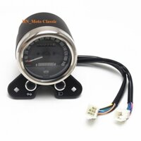 Đồng hồ xe máy classic cao cấp loại to có báo số báo xăng cho các dòng xe classic Cafe Racer Tracker Win 67 Cub và PKL