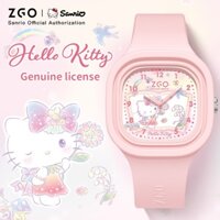 Đồng hồ ZGO x Hello Kitty. Đồng hồ thạch đồng thương hiệu Sanrio dành cho bé gái và trẻ em. Đồng hồ thạch anh 887