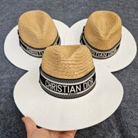 Đóng hộp giữ form) Mũ cói cao cấp vành rộng mix dây da siêu xinh