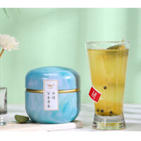 Đóng hộp trái cây kết hợp trà vàng cam trăm hương trái cây túi tam giác