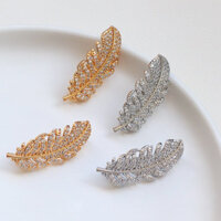 Đồng mạ vàng thật dát Zirconium phong cách retro lá ngọc trai khóa vạn năng tự chế Vòng Cổ Tự Làm Vòng Cổ thủ công Vật liệu Phụ Kiện Vòng tay