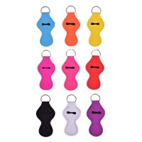 DONG Neoprene Floral Waterproof Lipstick Chapstick Lip Balm Holder Bag Key Chain