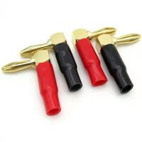 Đồng nguyên chất Mạ vàng 4mm Chuối Cắm Bộ khuếch đại công suất không hàn Dây bài Loa âm thanh Đầu nối cáp