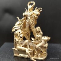 Đồng nguyên chất rắn hoạt hình Samurai đầu lâu Xích Sắt Nữ nô lệ Khỏa Thân Cám Dỗ đồ trang trí trong xe mô hình Trần truồng nữ ZW4L