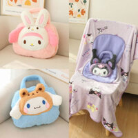 Dòng Nhật Bản Hoạt Hình Dễ Thương Sanrio Điều Hòa Không Khí Chăn Kuromi Giai Điệu Học Sinh Gối Ngủ Chăn Cinnamoroll Cầm Tay Tích Hợp Chăn