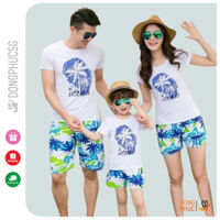 Đồng phục gia đình đi biển set nguyên bộ đồ đi biển nam nữ đủ size cho bé trai gái và bigsize DDB01  SG - Bộ nữ - Size S