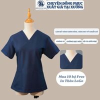 Đồng Phục Spa , Đồng Phục Thẩm Mỹ Viện , Bộ Đồ Bác Sĩ Scrubs Điều Dưỡng Nam Nữ Mẫu Cổ Tim