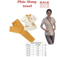 Đồng Phục Spa PHÚC HƯNG, Đồng Phục Thẩm Mỹ Viện, Chất Cotton Lạnh Hàng Loại 1, Thấm Hút Mồ Hôi