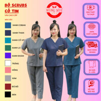 Đồng phục Spa y tế, Bộ scrubs bác sĩ Áo phẫu thuật, phòng khám, Vải Cotton Cao Cấp