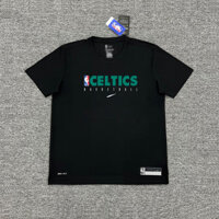 Đồng phục tập bóng rổ Boston Celtics Tatum Áo thun ngắn tay khô nhanh Jeremy Brown Xuất hiện ấm lên Áo thể thao bắn súng