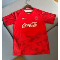 Đồng phục tập luyện S-XXL 24-25 Napoli, áo bóng đá màu đỏ, phiên bản quạt cao cấp