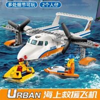 Dòng Thành Phố Tương Thích Lego Khối Xây Dựng 60164 Máy Bay Cứu Hộ Biển Trực Thăng Tàu Tốc Độ Phù Hợp Với Đồ Chơi Nam 3.15.1