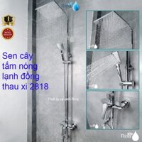[ĐỒNG THAU CAO CẤP] Bộ vòi nước hoa sen cây tắm đứng nóng lạnh nước mạnh Rina RN2818 bền bỉ loại 1