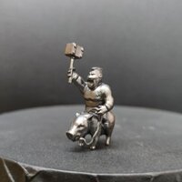 Đồng thau Chiến tranh Hoàng gia Chiến thắng Series, Wild Boar Knight, hình Clash of Clans Đồ trang trí trò chơi trang trí có thể được tô màu