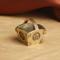 Đồng thau vàng bạc đầy đủ xô ngày vàng đồ trang trí cornucopia đồng may mắn mặt dây chuyền xô đồng thú cưng đồ đồng cổ 2502K13