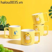 [Đồng thương hiệu Pokémon] Shunxiang Gốm sứ có thể tiếp cận cốc vịt có thương hiệu Pikachu Phim hoạt hình trẻ em Cốc nước sáng tạo