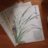 Dòng tranh nổi nổi tiếng, cặp hồ sơ hình chữ L A4, túi đựng tài liệu, cặp đựng giấy thi, túi lưu trữ tài liệu học sinh [yfs]