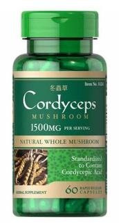 Đông Trùng Hạ Thảo Cordyceps Mushroom Puritan's Pride 1500mg 60 viên