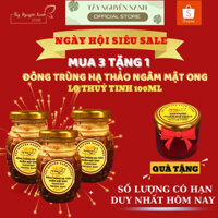 Đông Trùng Hạ Thảo Fansi thượng hạng ngâm mật ong, lọ thuỷ tinh 100ml