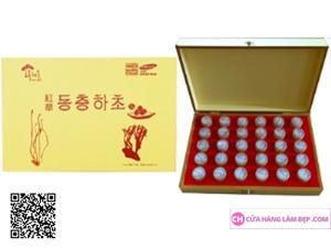 Đông Trùng Hạ Thảo Hộp Gỗ 30 Viên Cao Cấp